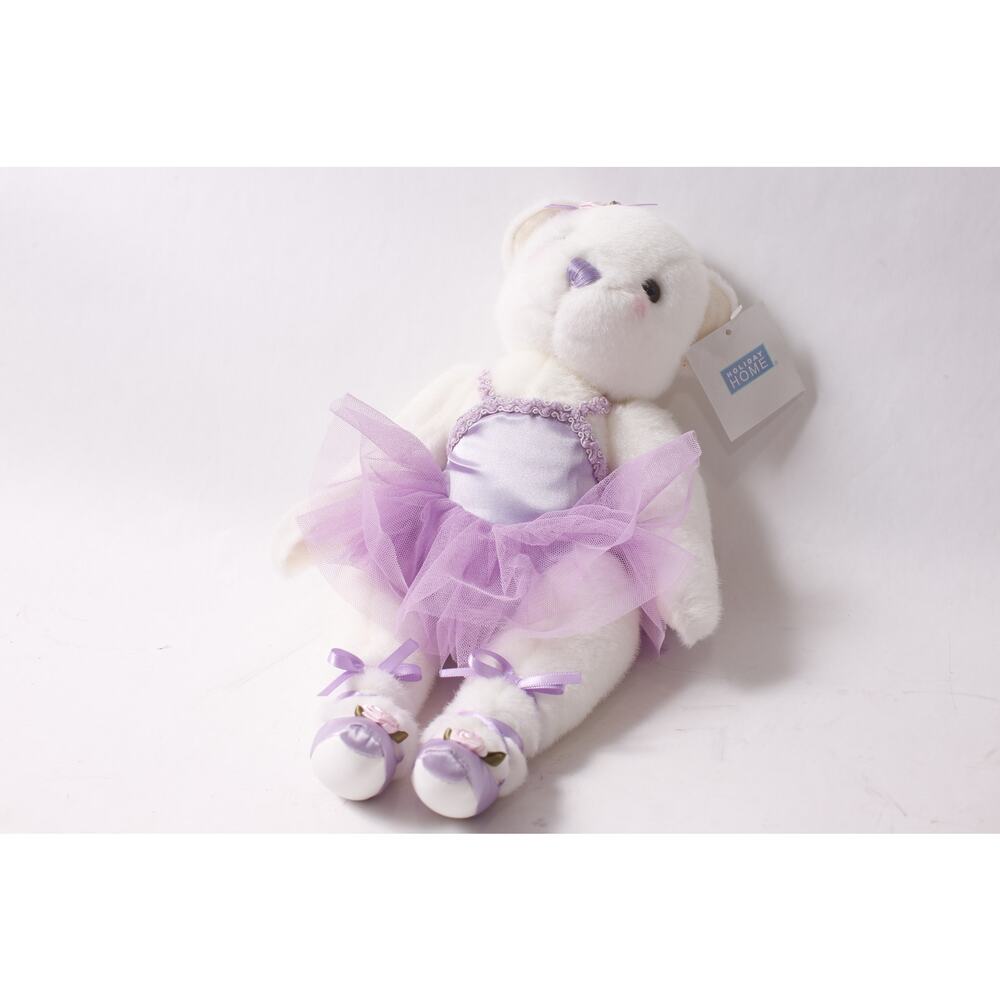 1996 Ganz Amanda Bear Ballerina Plush Purple Tutu Pointe Shoes ~ 260325-WH 1037